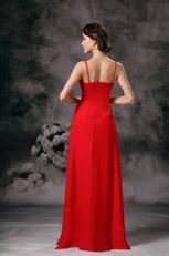 Red Bridesmaid Dress Wear to Church Wedding Ceremony