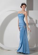 Sweetheart Cornflower Blue Long La Prom Dress