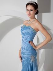 Sweetheart Cornflower Blue Long La Prom Dress