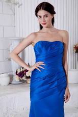 Classic Sweetheart Blue Stain A-line Prom Dress Petite