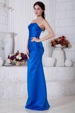 Classic Sweetheart Blue Stain A-line Prom Dress Petite