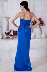 Classic Sweetheart Blue Stain A-line Prom Dress Petite