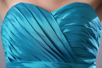 Gorgeous Teal Blue Taffeta Quinceanera Dress With Chapel Train