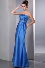 Blue Stain Formal Sweetheart Trumpet Prom Dress Petite