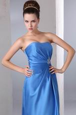 Blue Stain Formal Sweetheart Trumpet Prom Dress Petite