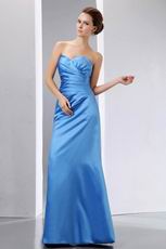 Sweet Heart Mermaid Cornflower Blue Celebrity Prom Dress Petite