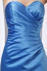 Sweet Heart Mermaid Cornflower Blue Celebrity Prom Dress Petite