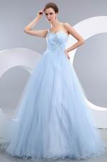 Baby Blue Evening Dresses Design With One Shoulder Neck