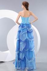 Sweetheart Layers High Low Colorful Skirt Prom Dress With Split