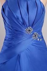 Blue Strapless Mini-length Short Prom Dress And Jacket Accessory
