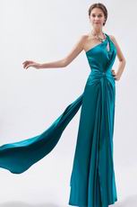 Side Split Peacock Blue Sexy Evening Dress In Texas