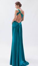 Side Split Peacock Blue Sexy Evening Dress In Texas