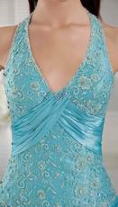 Princess Halter Teal Blue 2014 Winter Quinceanear Wear