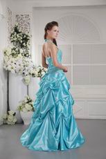 Princess Halter Teal Blue 2014 Winter Quinceanear Wear