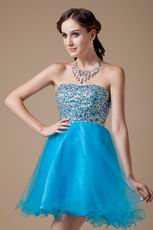 Cheap Azure Blue Girls Sweet Sixteen Dress And Gowns