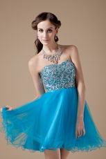 Cheap Azure Blue Girls Sweet Sixteen Dress And Gowns