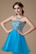 Cheap Azure Blue Girls Sweet Sixteen Dress And Gowns