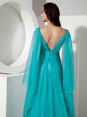 V-neck Brids Wing Design 2014 Top Designer Prom Dress