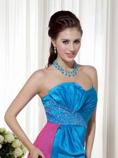 Sexy Colorful Handmade Prom Dress With Front Split Skirt