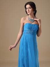 Best Deals Show Leg Side Split Dodger Blue Prom Dress 2014