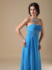 Best Deals Show Leg Side Split Dodger Blue Prom Dress 2014