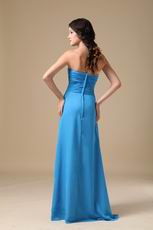 Best Deals Show Leg Side Split Dodger Blue Prom Dress 2014