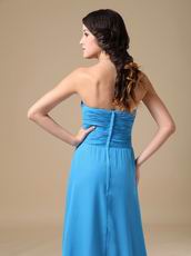 Best Deals Show Leg Side Split Dodger Blue Prom Dress 2014