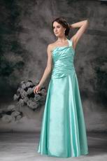 Horizon Blue One Shoulder Prom Celebrity Dress Discount