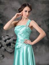 Horizon Blue One Shoulder Prom Celebrity Dress Discount