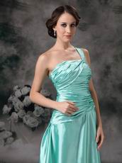 Horizon Blue One Shoulder Prom Celebrity Dress Discount