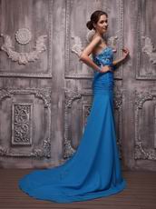 Top Designers For Strapless Azure Blue Evening Dresses