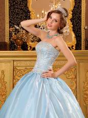 Baby Blue Organza For 2018 Winter Quinceanera Party Dress