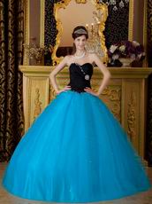 Diamond Black And Azure Quinceanera Dress Princess Wear