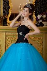 Diamond Black And Azure Quinceanera Dress Princess Wear