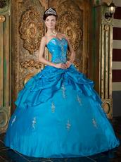 Sweetheart Dodger Blue Taffeta Quinceanera Dress By Designer