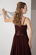 Spaghetti Straps Floor Length Brown Buy Evening Dress Online