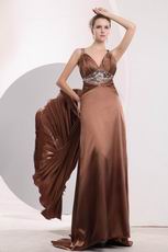 Modest Crystals Beaded Panel Train Sienna Evening Dress