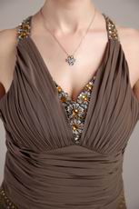 Beaded Brown Custom Made Mother Of The Bride Dress