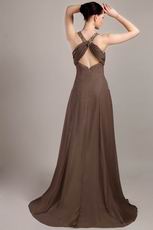 Beaded Brown Custom Made Mother Of The Bride Dress