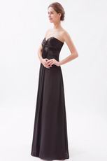 Sweetheart Style Black Chiffon Best Formal Evening Dress