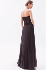 Sweetheart Style Black Chiffon Best Formal Evening Dress