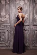 V Neckline Halter Indigo Chiffon Make Your Own Evening Dresses