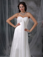 Classical Sweetheart Long Junior Bridesmaid Dress White lovely
