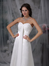 Classical Sweetheart Long Junior Bridesmaid Dress White lovely