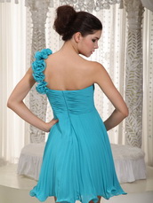 One Shoulder Rosette Strap Bridesmaid Dress For Juniors 2014 lovely