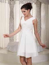 White V-neck Designers List Mini Skirt For Bridesmaid Wear lovely
