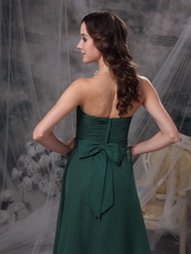 Strapless Knee-length Green Chiffon Bridesmaid Dress 2014 lovely