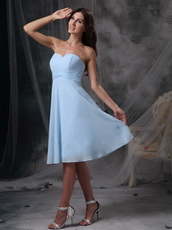 Sweetheart Baby Blue Knee-length Bridesmaid Dress lovely