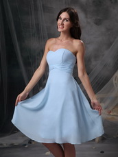 Sweetheart Baby Blue Knee-length Bridesmaid Dress lovely