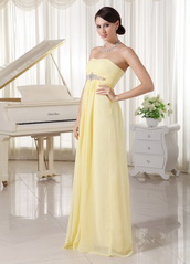 Light Yellow Chiffon New Arrival Bridesmaid Dress For Girls lovely